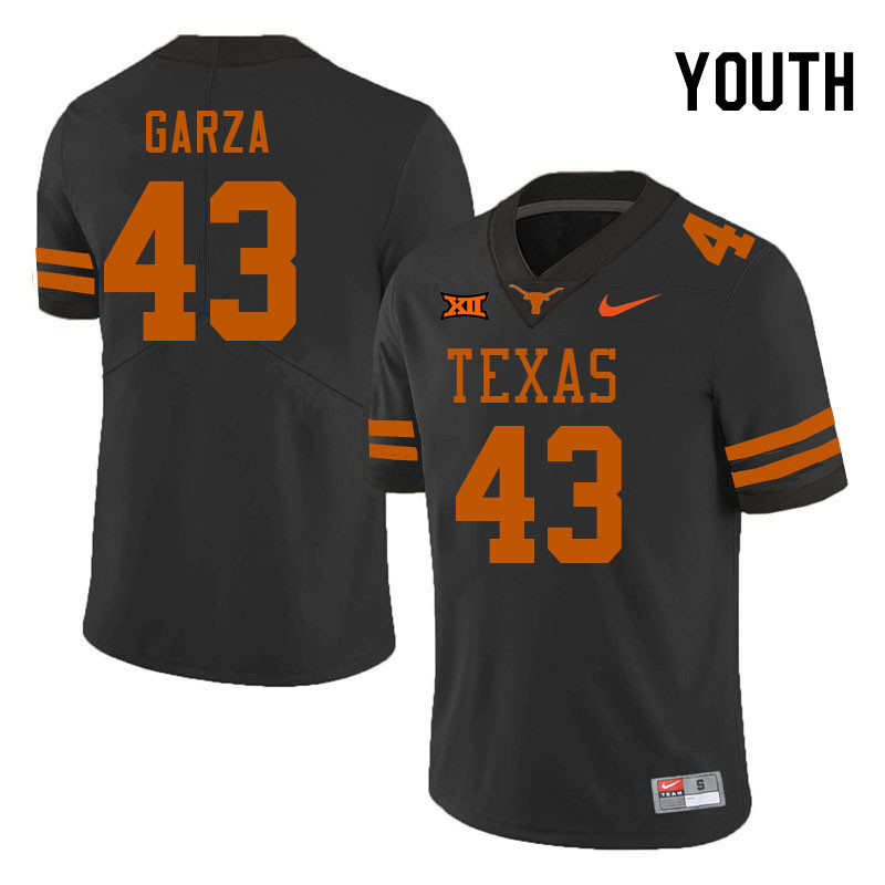 Youth #43 Eric Garza Texas Longhorns College Football Jerseys Stitched-Black